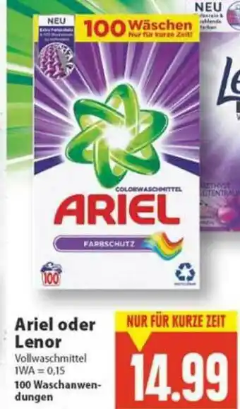 E-Center Ariel Oder Lenor Angebot