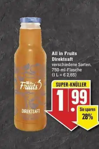 Edeka All In Fruits Direktsaft Angebot