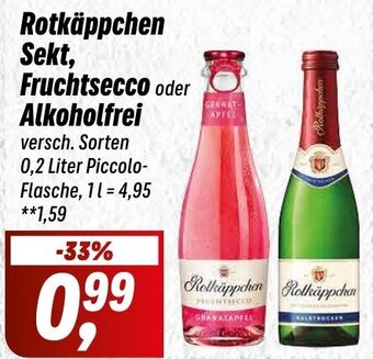 Simmel Rotkäppchen Sekt, Fruchtsecco oder Alkoholfrei 200ml Angebot