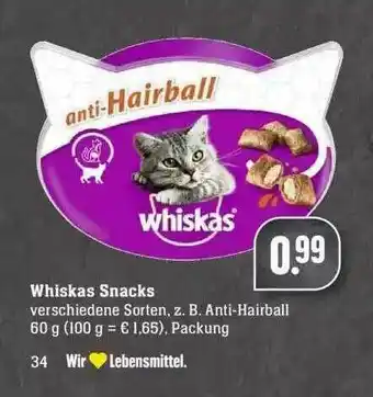 Edeka Whiskas Snacks Angebot