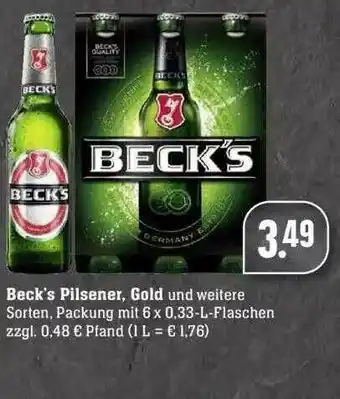 Edeka Beck's Pilsener, Gold Angebot