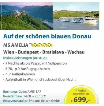 Edeka Ms Amelia Wien Budapest Bratislava Wachau Angebot