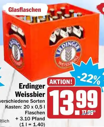 AEZ Erdinger Weißbier 20x0,5L Angebot