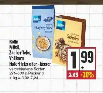 Edeka Kölln Müsli Zauberfleks, Vollkorn Haferfleks Oder Kissen Angebot