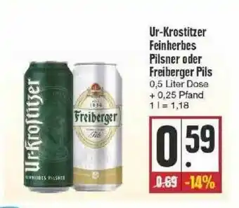 Edeka Ur-krostitzer Feinherbes Pilsner Oder Freiberger Pils Angebot