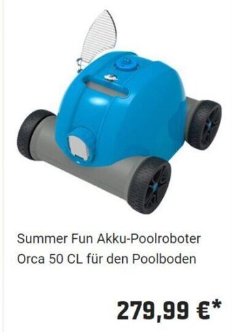 OBI Summer Fun Akku-Poolroboter Orca 50 CL für den Poolboden Angebot