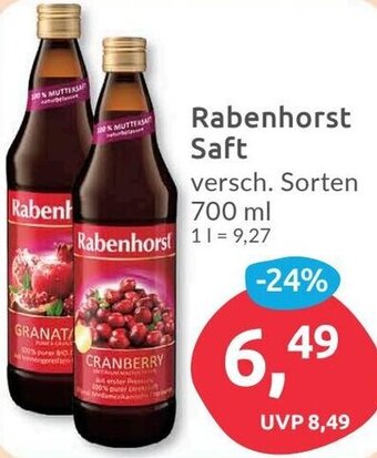 Budni Rabenhorst Saft 700 ml Angebot