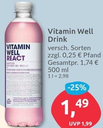 Budni Vitamin Well Drink 500 ml Angebot