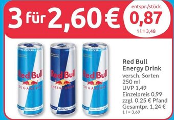 Budni Red Bull Energy Drink 250 ml Angebot