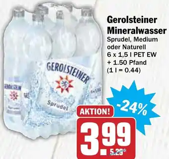 AEZ Gerolsteiner Mineralwasser 6x1,5L Angebot