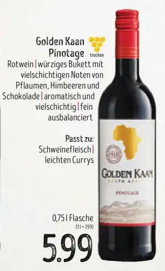 Edeka Struve Golden Kaan Pinotage Angebot