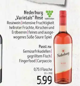 Edeka Struve Nederburg „varietals” Rose Angebot