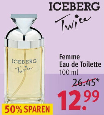 Rossmann ICEBERG Twice Femme Eau de Toilette 100 ml Angebot