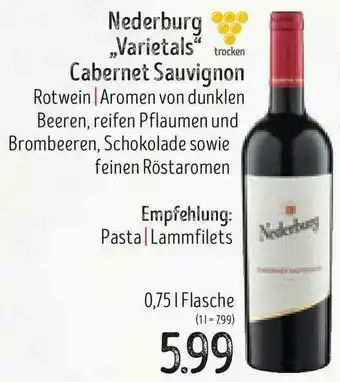 Edeka Struve Nederburg „varietals” Cabernet Sauvignon Angebot