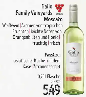 Edeka Struve Gallo Family Vineyards Moscato Angebot
