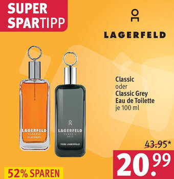 Rossmann LAGERFELD Classic oder Classic Grey Eau de Toilette 100 ml Angebot