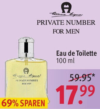 Rossmann Etienne Aigner PRIVATE NUMBER FOR MEN Eau de Toilette 100 ml Angebot