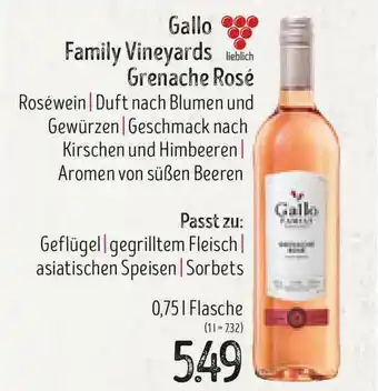 Edeka Struve Gallo Family Vineyards Grenache Rosé Angebot