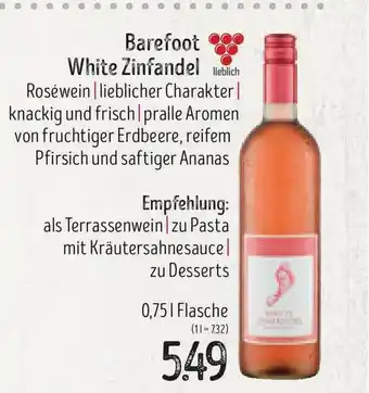 Edeka Struve Barefoot White Zinfandel Angebot