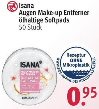 Rossmann Isana Augen Make-up Entferner ölhaltige Softpads 50 Stück Angebot