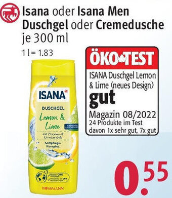 Rossmann Isana oder Isana Men Duschgel oder Cremedusche 300 ml Angebot