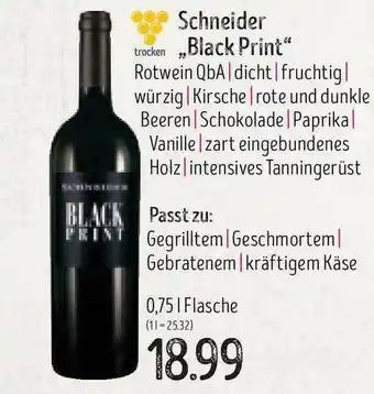 Edeka Struve Schneider „black Print” Angebot