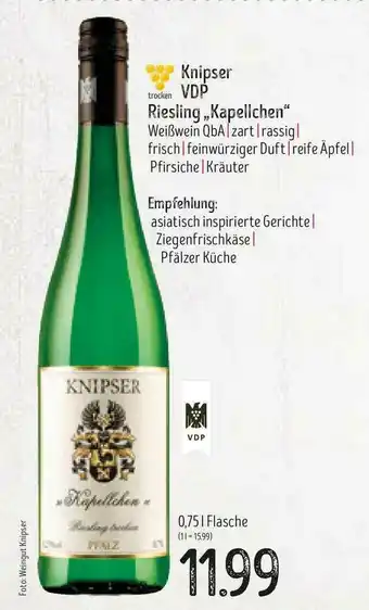 Edeka Struve Knipser VDP Riesling „kapellchen” Angebot