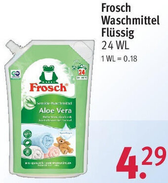 Rossmann Frosch Waschmittel Flüssig 24 WL Angebot