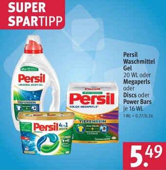 Rossmann Persil Waschmittel Gel 20 WL oder Megaperls oder Discs oder Power Bars 16 WL Angebot