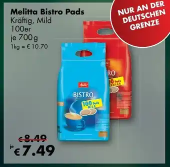 Travel Free Melitta Bistro Pads 700g Angebot