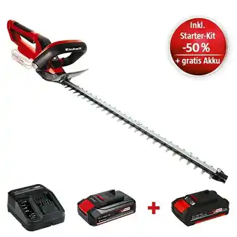 Bauhaus Einhell power x-change 18v maschinenpaket (akku-heckenschere ge-ch 1855/1 li-solo + starter-kit (-50%) + 2ah akku gratis) Angebot