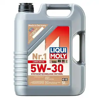 Bauhaus Liqui moly motoröl nr. 1 5w-30 longlife iii (5w-30, c3, 5.000 ml) Angebot