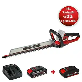 Bauhaus Einhell power x-change 18v maschinenpaket (akku-heckenschere arcurra 18/55 + starter-kit (-50%) + 2ah akku gratis) Angebot