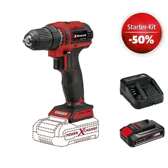 Bauhaus Einhell power x-change 18v maschinenpaket (akku-bohrschrauber te-cd 18/40 li bl - solo + starter-kit (-50%) + 2ah akku gratis Angebot