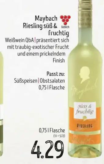 Edeka Struve Maybach Riesling Süß & Fruchtig Angebot