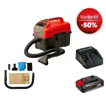 Bauhaus Einhell power x-change 18v maschinenpaket (akku-nass-trockensauger te-vc 18/10 li-solo + starter-kit (-50%) + 2ah akku gratis Angebot