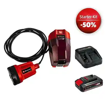 Bauhaus Einhell power x-change 18v maschinenpaket (akku-klarwasserpumpe ge-sp 18 + starter-kit (-50%) + 2ah akku gratis) Angebot