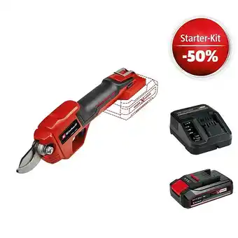 Bauhaus Einhell power x-change 18v maschinenpaket (akku-astschere ge-ls18 + starter-kit (-50%) + 2ah akku gratis) Angebot