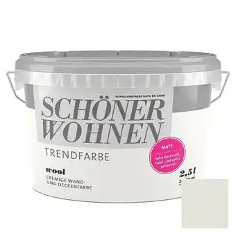 Bauhaus Schöner wohnen-farbe wandfarbe trendfarbe (wool, 2,5 l, matt, konservierungsmittelfrei) Angebot