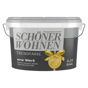 Bauhaus Schöner wohnen-farbe wandfarbe trendfarbe (new black, 2,5 l, matt, konservierungsmittelfrei) Angebot