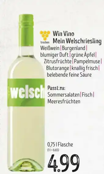 Edeka Struve Win Vino Mein Welschriesling Angebot