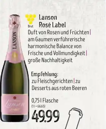 Edeka Struve Lanson Rosé Label Angebot