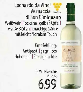 Edeka Struve Leonardo Da Vinci Vernaccia Di San Gimignano Angebot