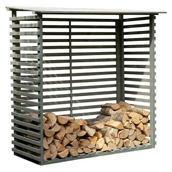 Bauhaus Kaminholzregal taunus (100 x 195 x 201 cm, holz, grau) Angebot