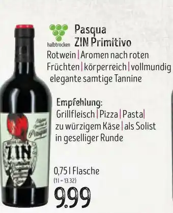 Edeka Struve Pasqua Zin Primitivo Angebot