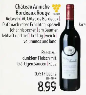 Edeka Struve Château Anniche Bordeaux Rouge Angebot