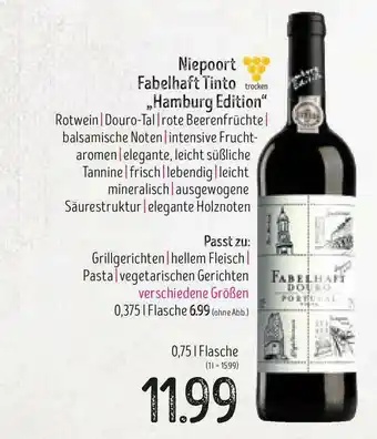 Edeka Struve Niepoort Fabelhaft Tinto „hamburg Edition” Angebot