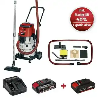 Bauhaus Einhell power x-change 18v maschinenpaket (akku-nass-trockensauger te-vc 36/30 li s-solo + starter-kit (-50%) + 2ah akku grat Angebot