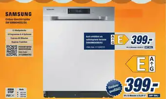 Expert Bening Samsung Einbau-geschirrspüler Dw 60m6040ss.eg Angebot