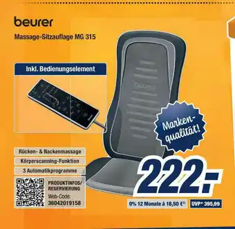 Expert Bening Beurer Massage-sitzauflage Mg315 Angebot